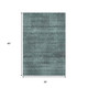3' X 5' Teal And Gray Striped Washable Area Rug With UV Protection