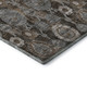 3' X 5' Chocolate Beige And Gray Damask Washable Area Rug With UV Protection