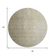 8' Brown And Beige Ombre Washable Round Rug With UV Protection