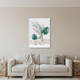 Pretty Green Foliage Leaves Pink Unframed Print Wall Art