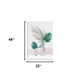 Pretty Green Foliage Leaves Pink Unframed Print Wall Art