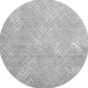 8' Gray And Silver Abstract Geometric Washable Round Rug With UV Protection