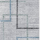 5' X 8' Gray And Blue Geometric Washable Area Rug With UV Protection