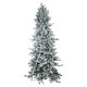 8' Slender Flocked Pine Christmas Tree