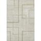 3' X 5' Beige And Taupe Geometric Washable Area Rug With UV Protection
