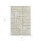 10' X 14' Beige And Taupe Geometric Washable Area Rug With UV Protection