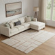 8' X 10' Coral And Rust Geometric Washable Area Rug With UV Protection