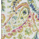 5' X 8' Ivory Blue And Pink Paisley Washable Area Rug With UV Protection