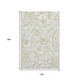 10' X 14' Beige And Ivory Paisley Washable Area Rug With UV Protection