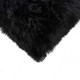 12" X 20" Black Sheepskin Lumbar Throw Pillow