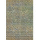 5' X 8' Green And Gold Abstract Washable Area Rug With UV Protection