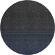 8' Navy Blue And Charcoal Ombre Washable Round Rug With UV Protection