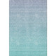 5' X 8' Sky Blue And Ivory Ombre Washable Area Rug With UV Protection