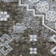 3' X 5' Chocolate Gray And Ivory Medallion Washable Area Rug With UV Protection
