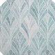 8' Aqua And Ivory Geometric Washable Round Rug With UV Protection