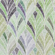 8' X 10' Green Purple And Ivory Geometric Washable Area Rug With UV Protection
