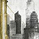 Nyc Golden Bridge Skyline Unframed Print Wall Art