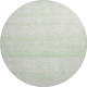 8' Mint Green And Ivory Striped Washable Round Rug With UV Protection