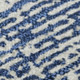 3' X 5' Navy Blue And Ivory Striped Washable Area Rug With UV Protection