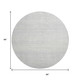 8' Silver And Gray Striped Washable Round Rug With UV Protection