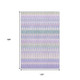 10' X 14' Lavender Pink And Green Southwestern Washable Area Rug With UV Protection