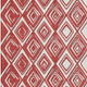 9' X 12' Red And Ivory Geometric Washable Area Rug With UV Protection