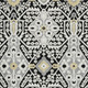 9' X 12' Black Gray And Gold Floral Washable Area Rug With UV Protection