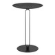 24" Black Wood and Steel Rounded Bar Table