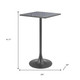 24" Black Faux Terrazzo and Steel Square Bar Table