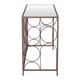 50" Clear and Bronze Mirrored Glass and Steel Frame Console Table