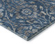 5' X 8' Blue And Gray Floral Washable Area Rug With UV Protection