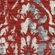 10' X 14' Red And Gray Floral Washable Area Rug With UV Protection