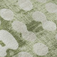 10' X 14' Artichoke Green And Beige Polka Dot Washable Area Rug With UV Protection