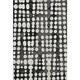 3' X 5' Black And Ivory Polka Dot Washable Area Rug With UV Protection