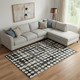 10' X 14' Black And Ivory Polka Dot Washable Area Rug With UV Protection