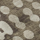 8' Brown And Beige Polka Dot Washable Round Rug With UV Protection