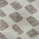 8' Taupe And Ivory Geometric Washable Round Rug With UV Protection
