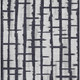 3' X 5' Black And Silver Striped Washable Area Rug With UV Protection