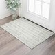 3' X 5' Ivory And Beige Striped Washable Area Rug With UV Protection