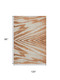 8' X 10' Rust And Beige Abstract Washable Area Rug With UV Protection