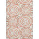 10' X 14' Coral And Ivory Geometric Washable Area Rug With UV Protection