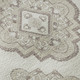 9' X 12' Ivory And Beige Medallion Washable Area Rug With UV Protection