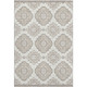 10' X 14' Ivory And Beige Medallion Washable Area Rug With UV Protection
