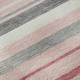 8' X 10' Pink Ivory And Gray Striped Washable Area Rug With UV Protection
