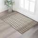3' X 5' Brown And Ivory Geometric Washable Area Rug With UV Protection
