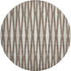 8' Brown And Ivory Geometric Washable Round Rug With UV Protection