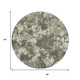8' Olive Green Beige And Ivory Floral Washable Round Rug With UV Protection