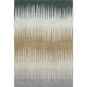 8' X 10' Charcoal Gold And Gray Striped Washable Area Rug With UV Protection