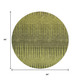 8' Olive Green Gray And Fern Green Striped Washable Round Rug With UV Protection