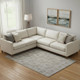 8' X 10' Taupe And Ivory Geometric Washable Area Rug With UV Protection